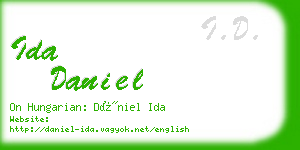 ida daniel business card
